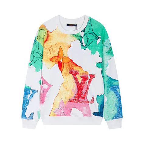 louis vuitton watercolor giant monogram sweatshirt|louis vuitton hoodie.